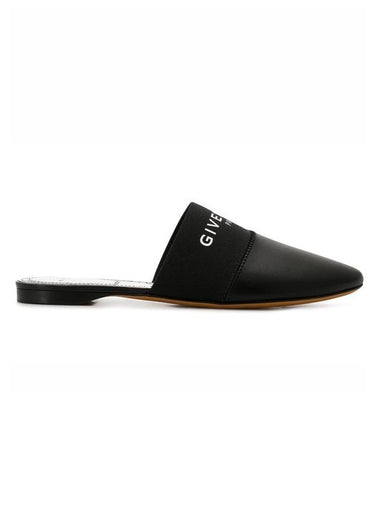 Band Logo Flat Mule Black - GIVENCHY - BALAAN 1