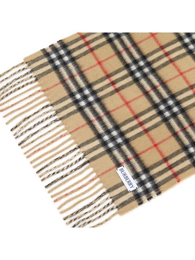 Check Cashmere Scarf Beige - BURBERRY - BALAAN 7