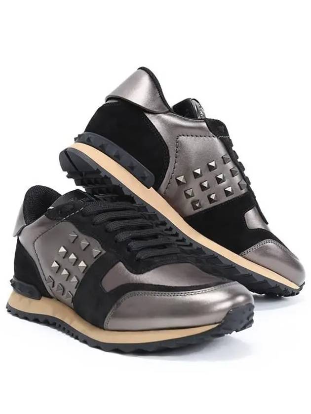 Rockstud low-top sneakers black - VALENTINO - BALAAN 9
