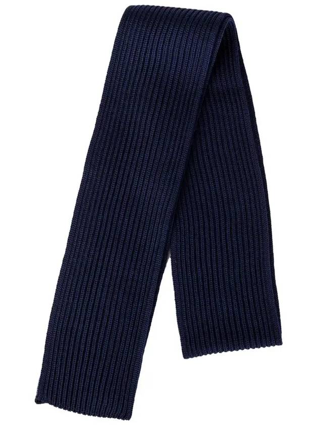 ribbed wool muffler navy blue SCARF NAVY BLUE - ANDERSEN-ANDERSEN - BALAAN 3