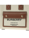 Mini Two-Tone Canvas and Leather Freya Tote Bag Natural Tan - BURBERRY - BALAAN 7