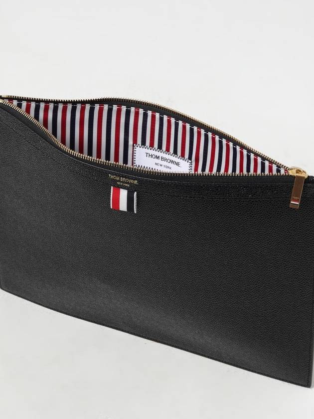 Medium Document Holder Clutch Bag Black - THOM BROWNE - BALAAN 6