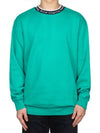 Acne Neck Logo Overfit Brushed Sweatshirt Fun Green BI0078 - ACNE STUDIOS - BALAAN 4