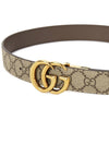 GG Marmont Supreme Canvas Leather Reversible Belt Beige Brown - GUCCI - BALAAN 8