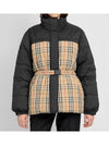 Check Reversible Down Padding Beige Black - BURBERRY - BALAAN 4