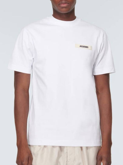 Le Gros Grain Logo Short Sleeve T-Shirt White - JACQUEMUS - BALAAN 2