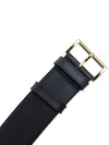 Triangle Logo Leather Belt Black - PRADA - BALAAN 7