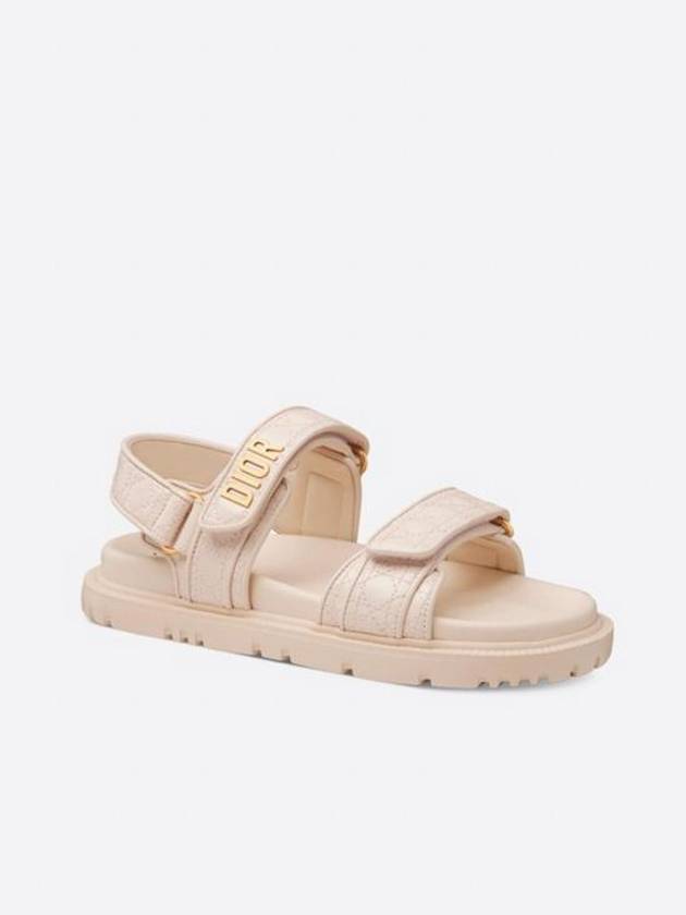 Dioract Cannage Calfskin Sandals Quartz Pink - DIOR - BALAAN 3