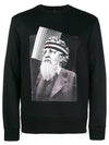 Men's Poseidon Print Sweatshirt Black - NEIL BARRETT - BALAAN 2