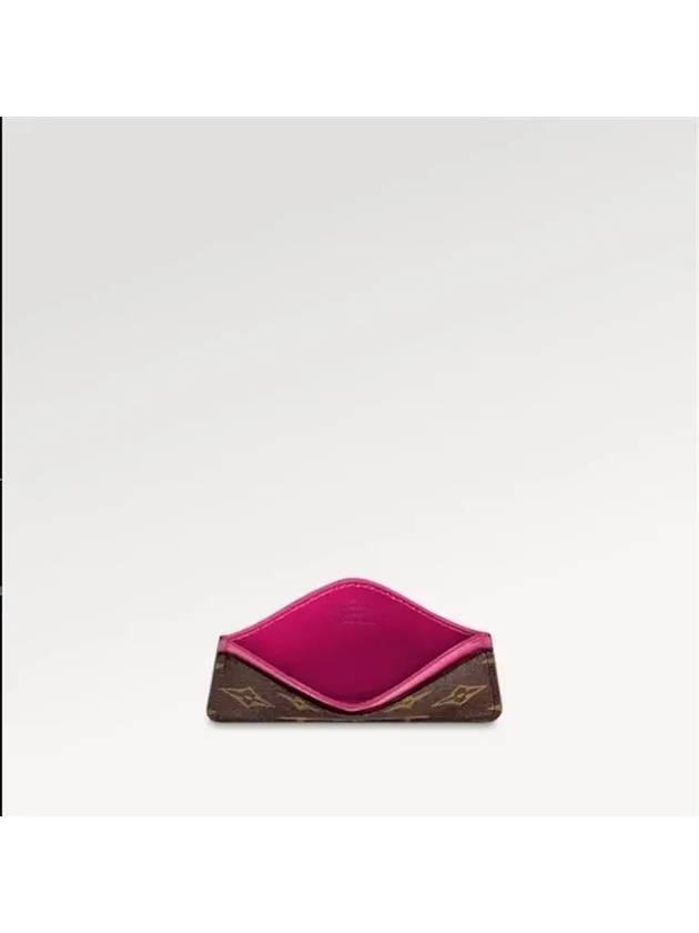 Monogram Card Wallet Brown Fuchsia - LOUIS VUITTON - BALAAN 5