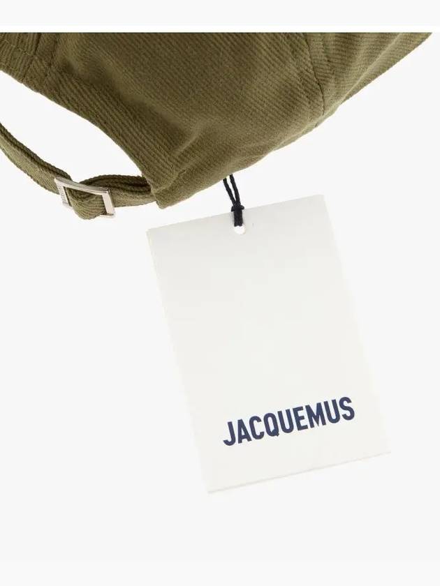 La Casquette Artichaut Fringe Metal Logo Ball Cap Khaki - JACQUEMUS - BALAAN 4