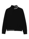 Women s Terrier Point Turtleneck Sweater 2904LXSS BLACK - BLACK&WHITE - BALAAN 2