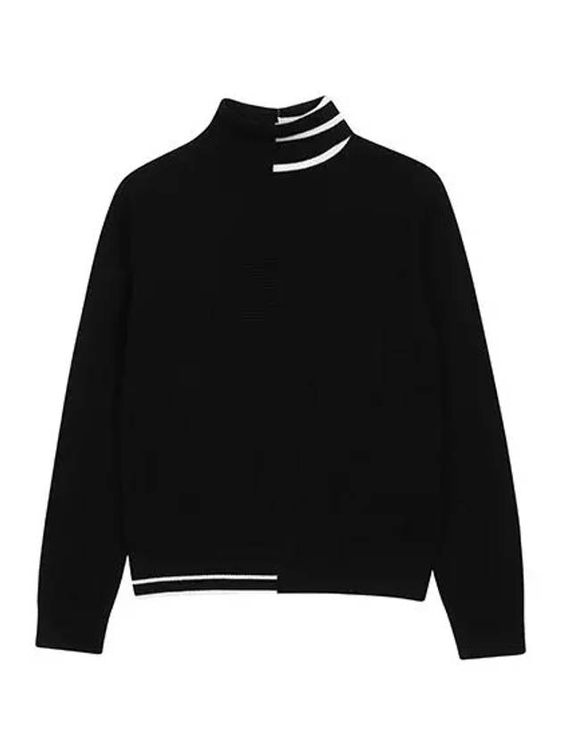 Women s Terrier Point Turtleneck Sweater 2904LXSS BLACK - BLACK&WHITE - BALAAN 2