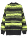 Logo Stripe Pattern Knit Cardigan Black - GANNI - BALAAN 3