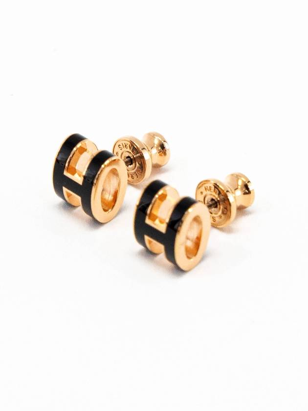 Mini Pop H Earrings Rose Gold - HERMES - BALAAN 3