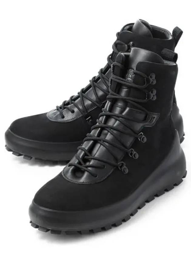 Hiking Leather Walker Boots Black - STONE ISLAND - BALAAN 2