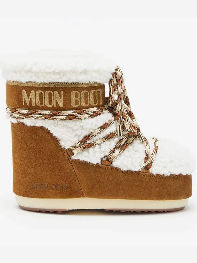 Icon Brown Shearling Low Boots Whiskey Off White 1409580 MA03 LAB69 - MOON BOOT - BALAAN 2