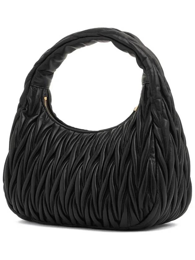 Wander Materasse Nappa Leather Hobo Bag Black - MIU MIU - BALAAN 4