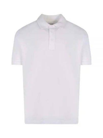 Men's Cotton Piquet Jersey Short Sleeve Polo Shirt White - BOTTEGA VENETA - BALAAN 2