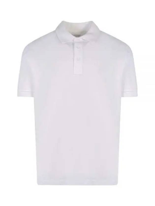 Men's Cotton Piquet Jersey Short Sleeve Polo Shirt White - BOTTEGA VENETA - BALAAN 2