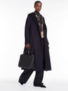 Bdanton Belted Wool Single Coat Navy - MAX MARA - BALAAN 4