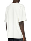 Distressed Flocked Logo Short Sleeve T-Shirt White - DIESEL - BALAAN 4