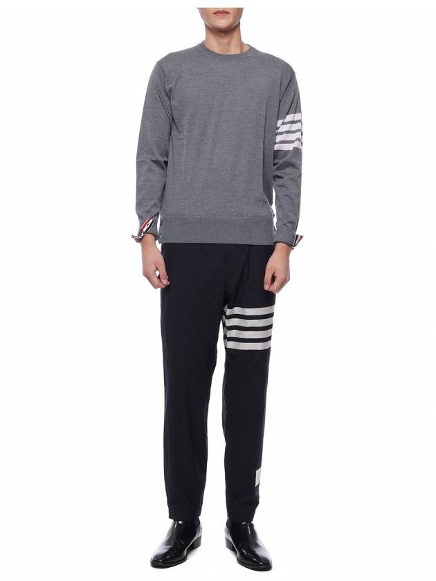 4 Bar Stripe Plain Weave Track Pants Navy - THOM BROWNE - BALAAN 4