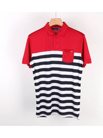 Carl Carl Slim TX Polo Shirt Red Multi - J.LINDEBERG - BALAAN 1