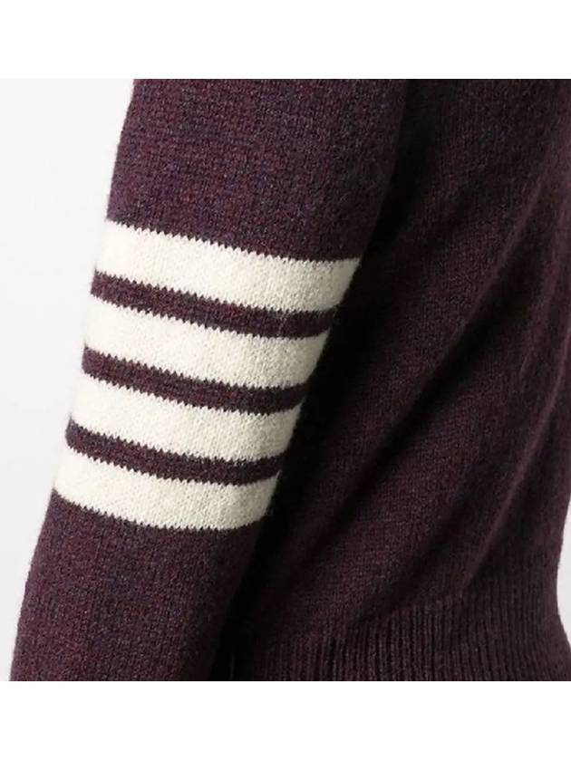 Diagonal Armband Knit Top Burgundy - THOM BROWNE - BALAAN 5