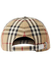 Check Cotton Ball Cap Beige - BURBERRY - BALAAN 3