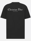 Couture Lettering Logo Short Sleeve T-Shirt Black - DIOR - BALAAN 6