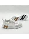 Bouncing Mesh Suede Goatskin Low Top Sneakers Blanc - HERMES - BALAAN 2