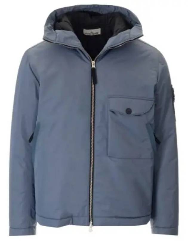 Men's Nylon Hooded Jacket Blue - STONE ISLAND - BALAAN 2