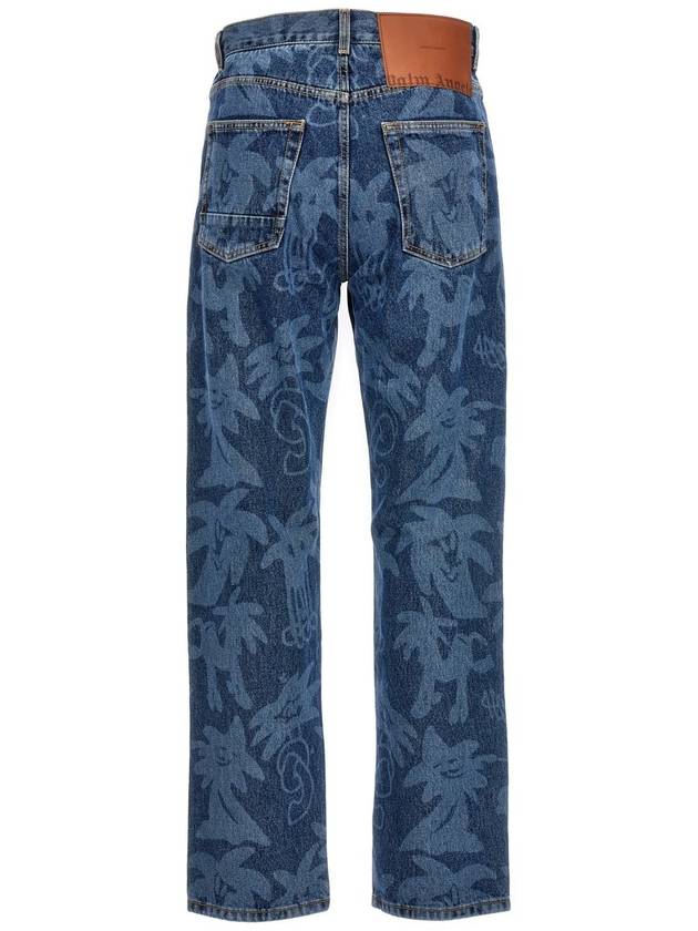 Denim Straight Pants PMYA030E23DE N001 4540 BLUE - PALM ANGELS - BALAAN 3