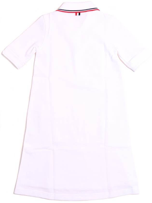 Three Stripes Polo Short Dress White - THOM BROWNE - BALAAN 3