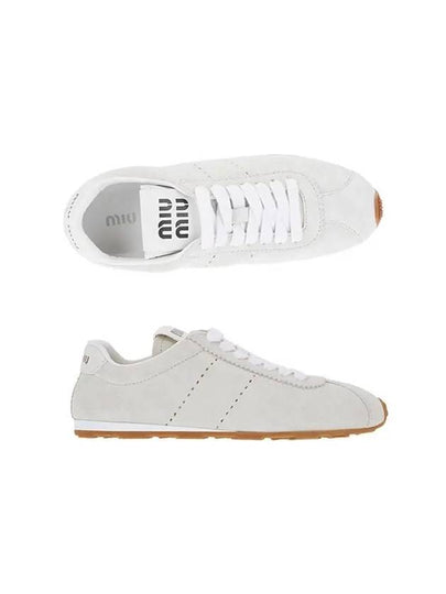 Suede Low Top Sneakers White - MIU MIU - BALAAN 2