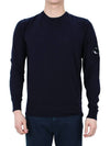 Lens Wappen Wool Knit Top Navy - CP COMPANY - BALAAN 3