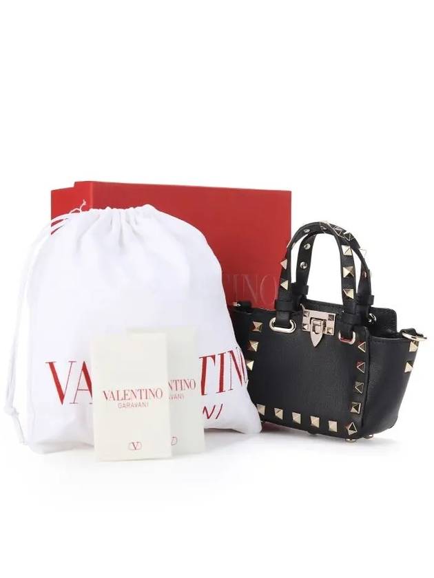 Micro Rockstud Calfskin Tote Bag - VALENTINO - BALAAN 5