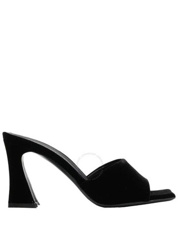 Giuseppe Zanotti Black Solhene Velvet Effect Mules Brand Size 39 US Size 9 - GIUSEPPE ZANOTTI - BALAAN 1