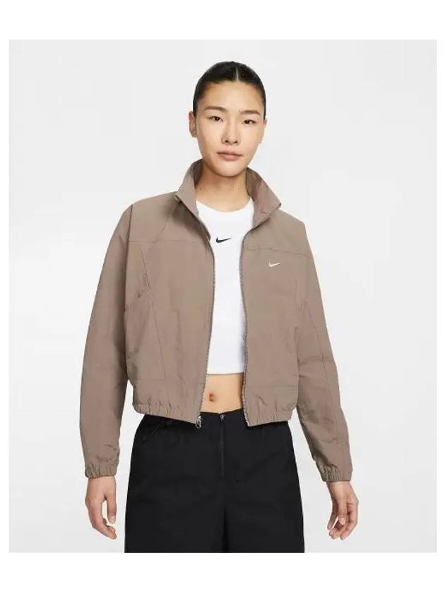 Sportswear Everything Wovens Zip-Up Jacket Brown - NIKE - BALAAN 2