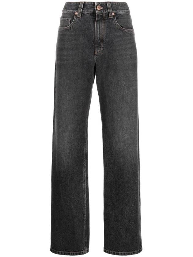 High Rise Wide Jeans MA095P5808C8999 - BRUNELLO CUCINELLI - BALAAN 1