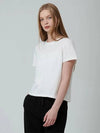 Essential Round Short Sleeve T-Shirt White - PINBLACK - BALAAN 2