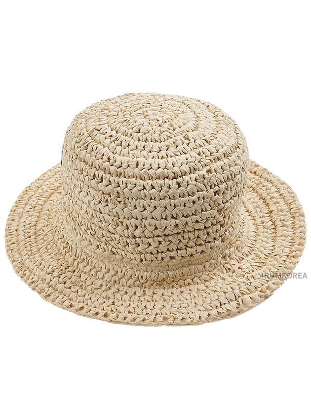 Summer Straw Bucket Hat Almond Milk - GANNI - BALAAN 4