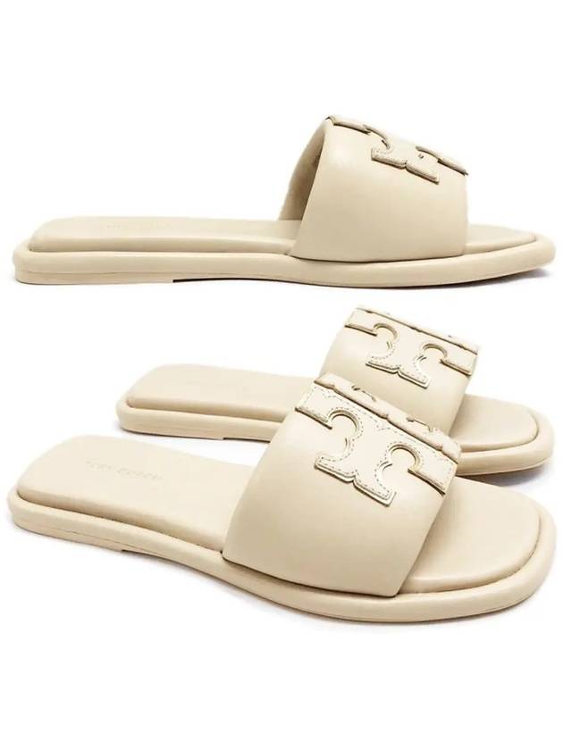 Double T Slide Slippers Beige - TORY BURCH - BALAAN 2