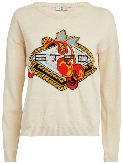 Logo Jacquard Knit Top White - ETRO - BALAAN 2