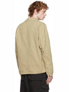 Textured Brushed Recycled Cotton Over Long Sleeve Shirt Ecru - STONE ISLAND - BALAAN 3