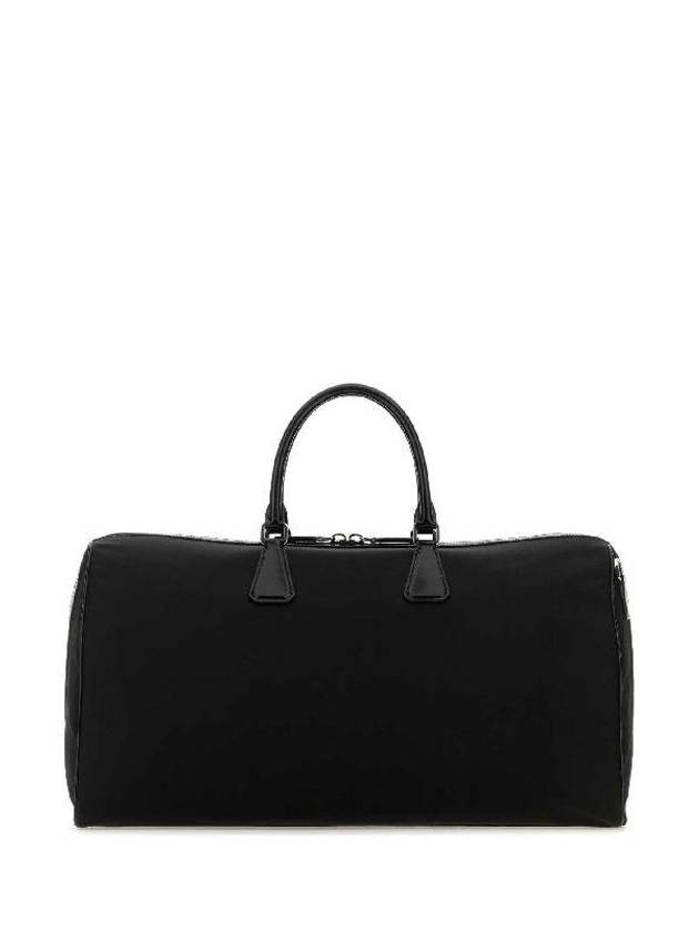 Re-Nylon Brushed Leather Duffel Bag Black - PRADA - BALAAN 3