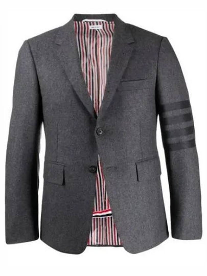 Men's Diagonal Armband Cashmere Flannel Classic Jacket Medium Grey - THOM BROWNE - BALAAN 2