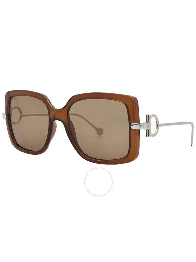 Salvatore Ferragamo Brown Square Ladies Sunglasses SF913S 210 55 - SALVATORE FERRAGAMO - BALAAN 3