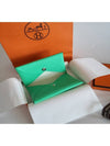 Calvi Verso Card Wallet Green - HERMES - BALAAN 4